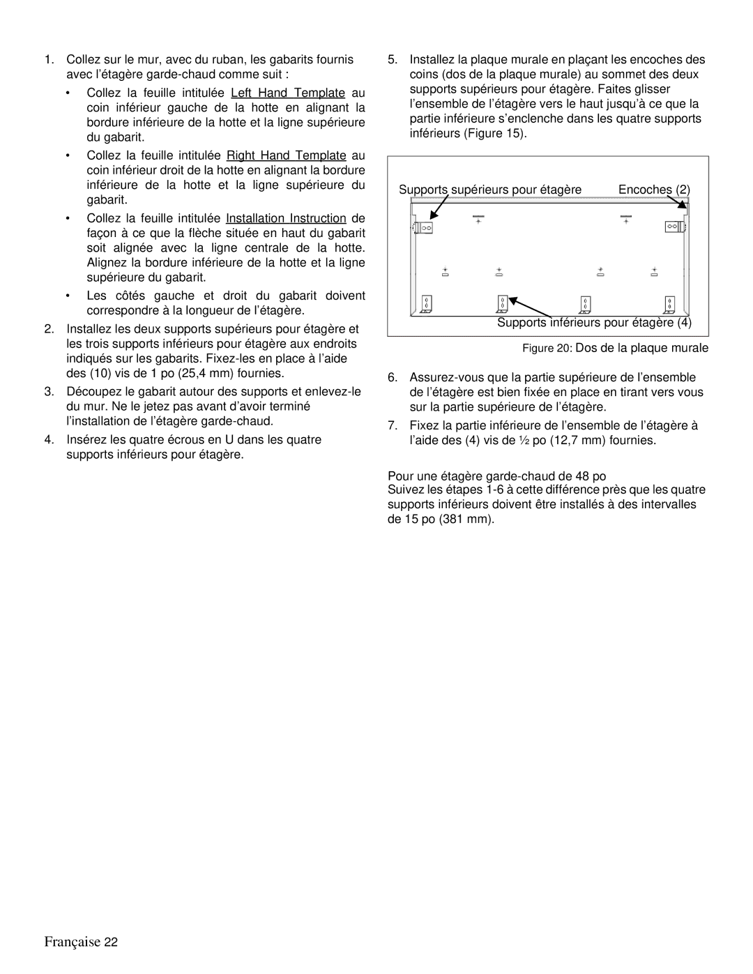 Thermador PRD36, PRD48 installation manual Française 