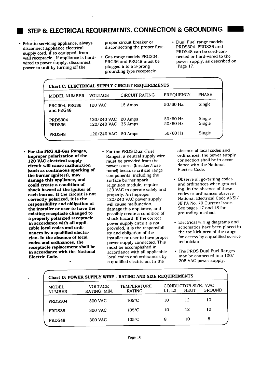 Thermador PRDS48, PRDS36, PRG304, PRDS304 installation instructions Phase 