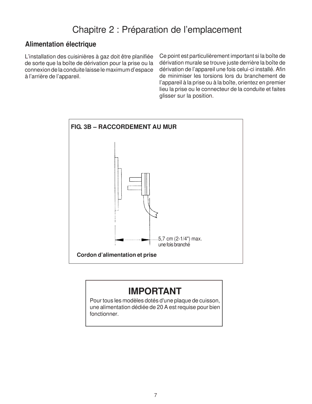 Thermador PG30, PRO-GRAND, PG48, PG36 installation instructions Alimentation électrique, Cordon d’alimentation et prise 