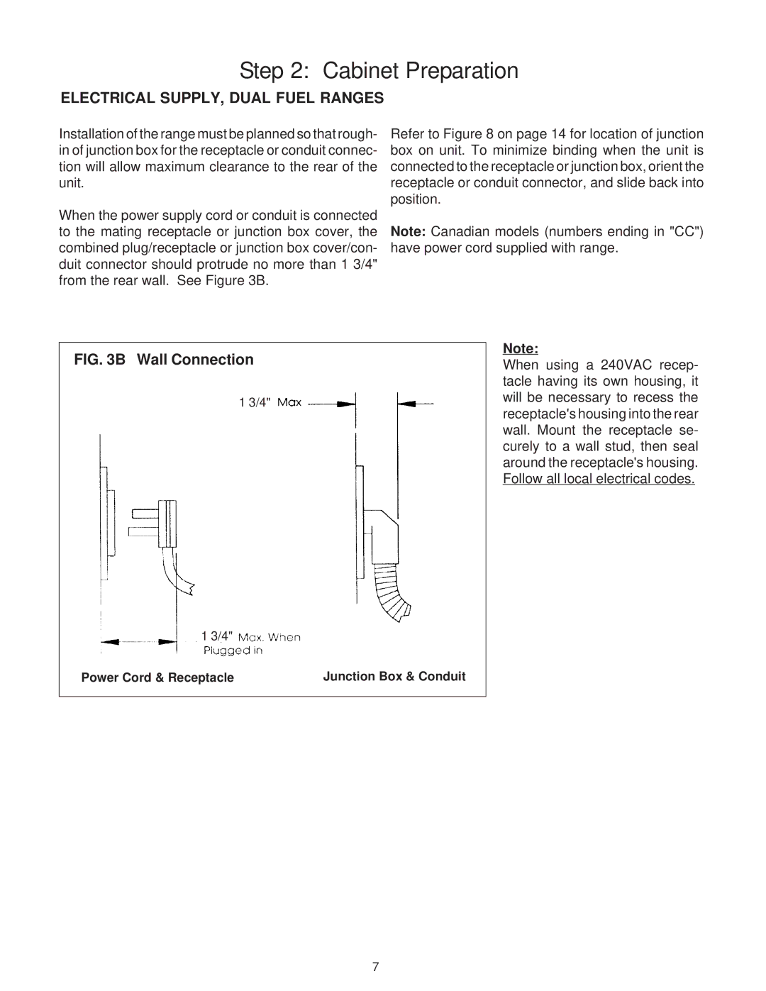 Thermador PRO-HARMONY, 336, DP30, DP36 installation instructions Electrical SUPPLY, Dual Fuel Ranges, Wall Connection 