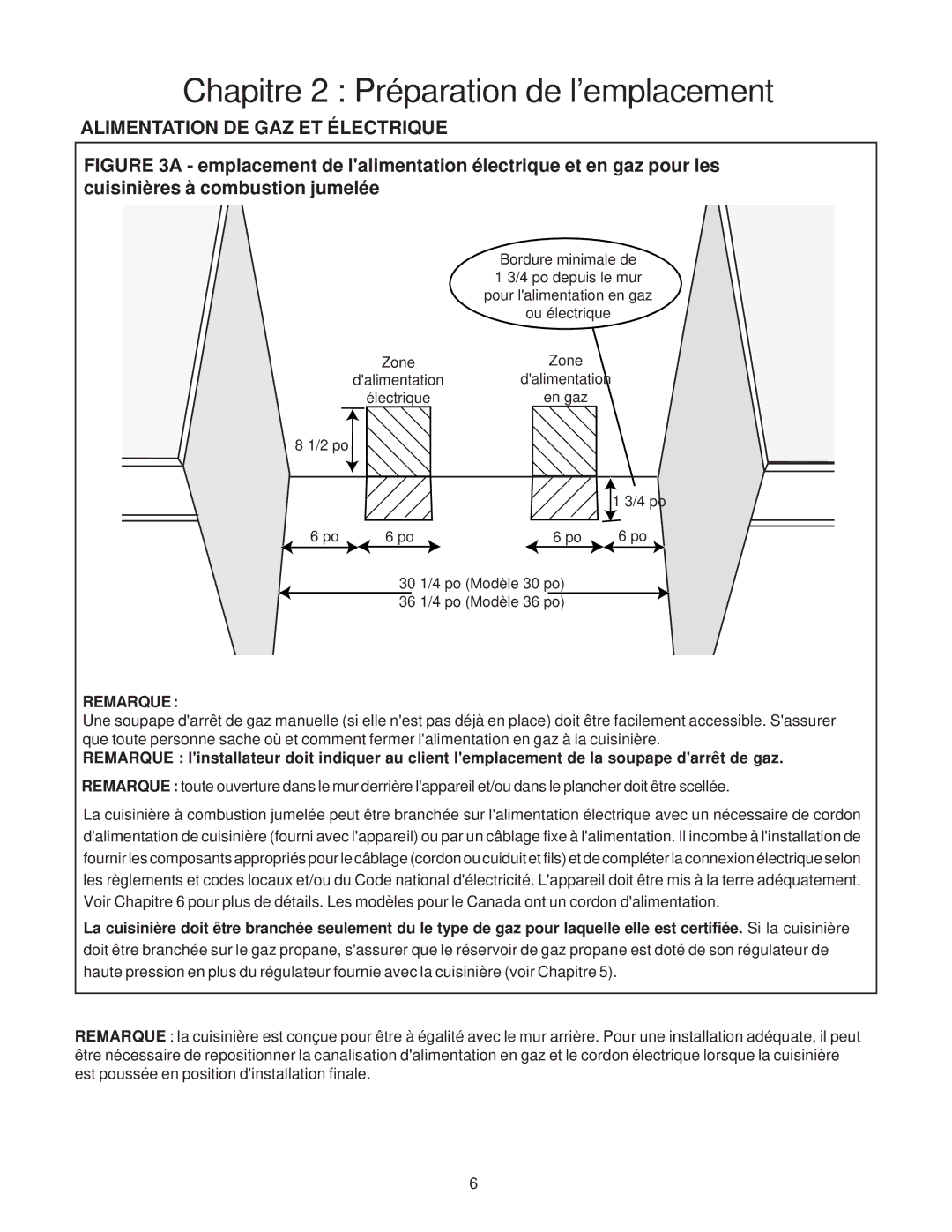 Thermador 336, Range, PRO-HARMONY, DP30, DP36 installation instructions Alimentation DE GAZ ET Électrique, Remarque 