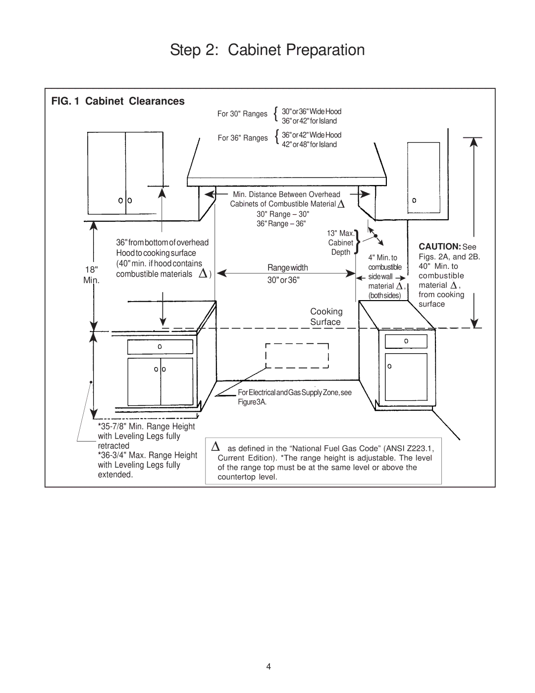 Thermador 336, Range, PRO-HARMONY, DP30, DP36 installation instructions Cabinet Clearances 