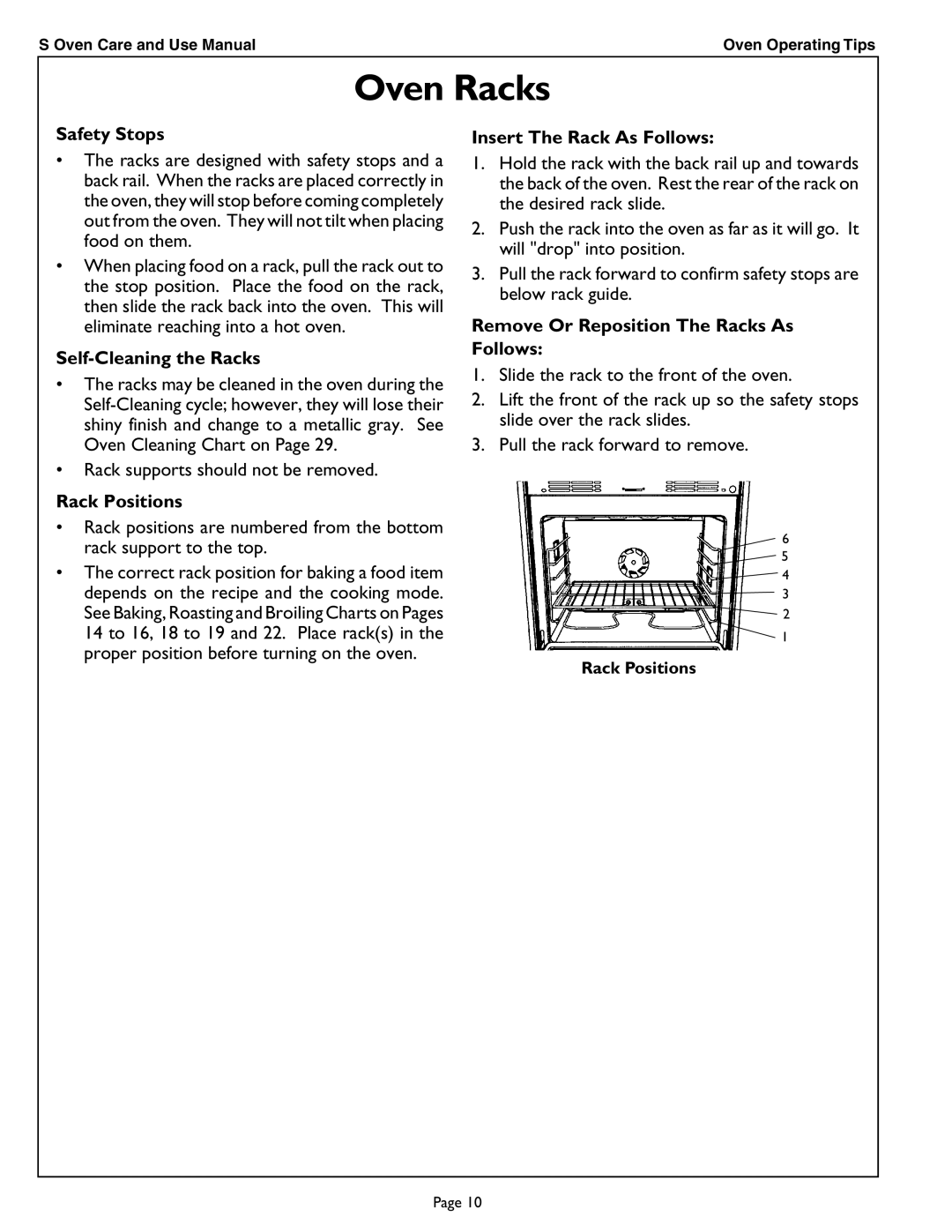 Thermador SCD302 manual Oven Racks 