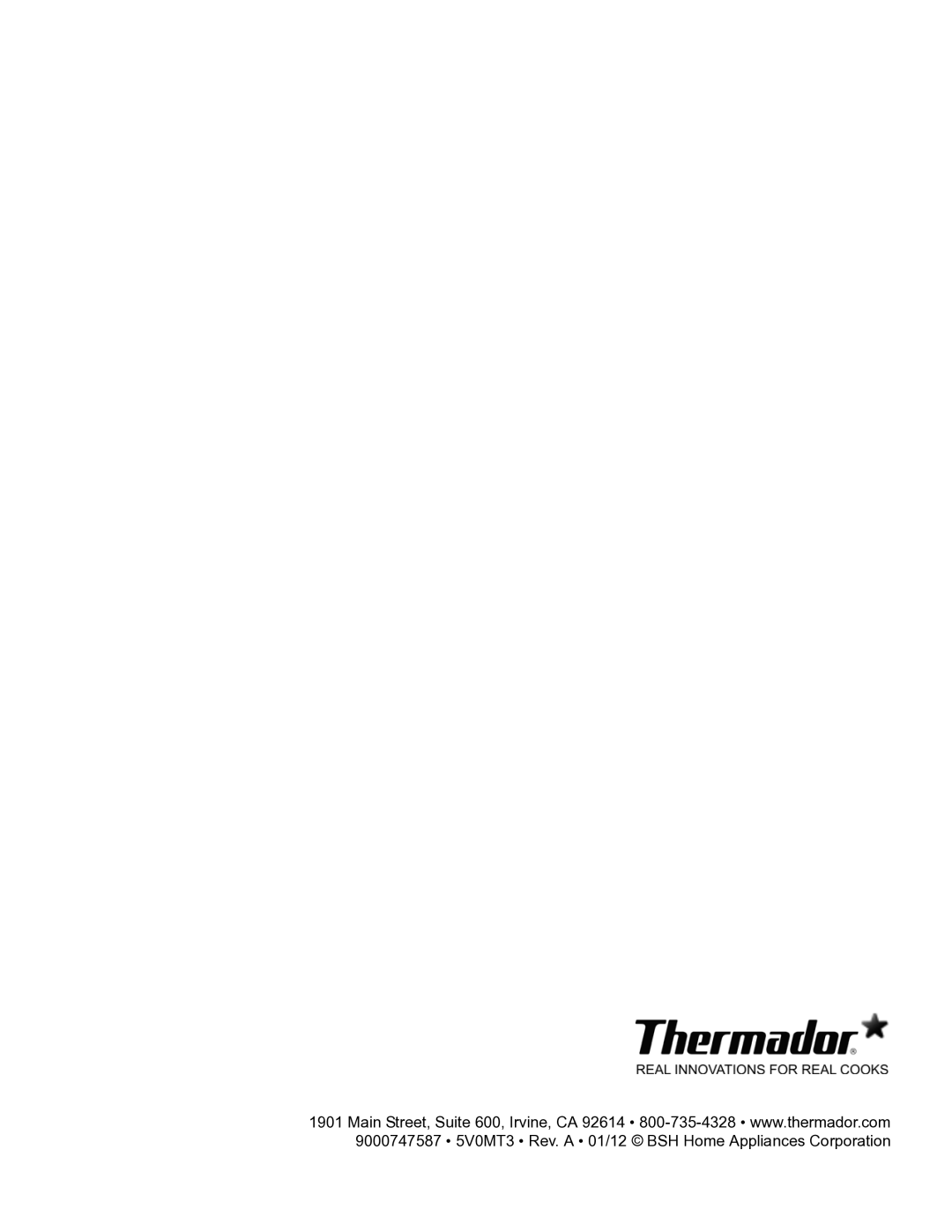 Thermador SGSL, SGSX installation manual 