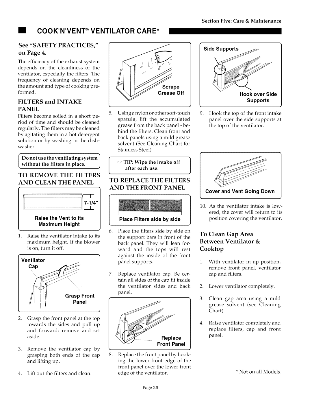 Thermador SGSCV36G, SGS30/36G, GGSCV30/36/365, GGS30/36/365 owner manual I17 Panel 