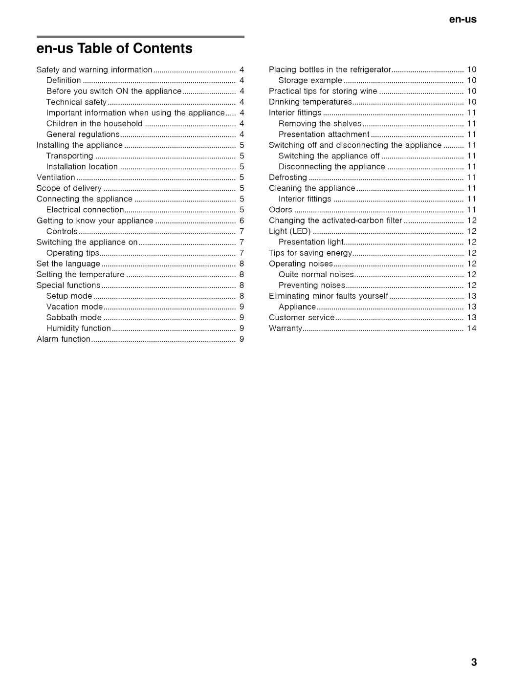 Thermador T18IW, T24IW manual En-us Table of Contents 