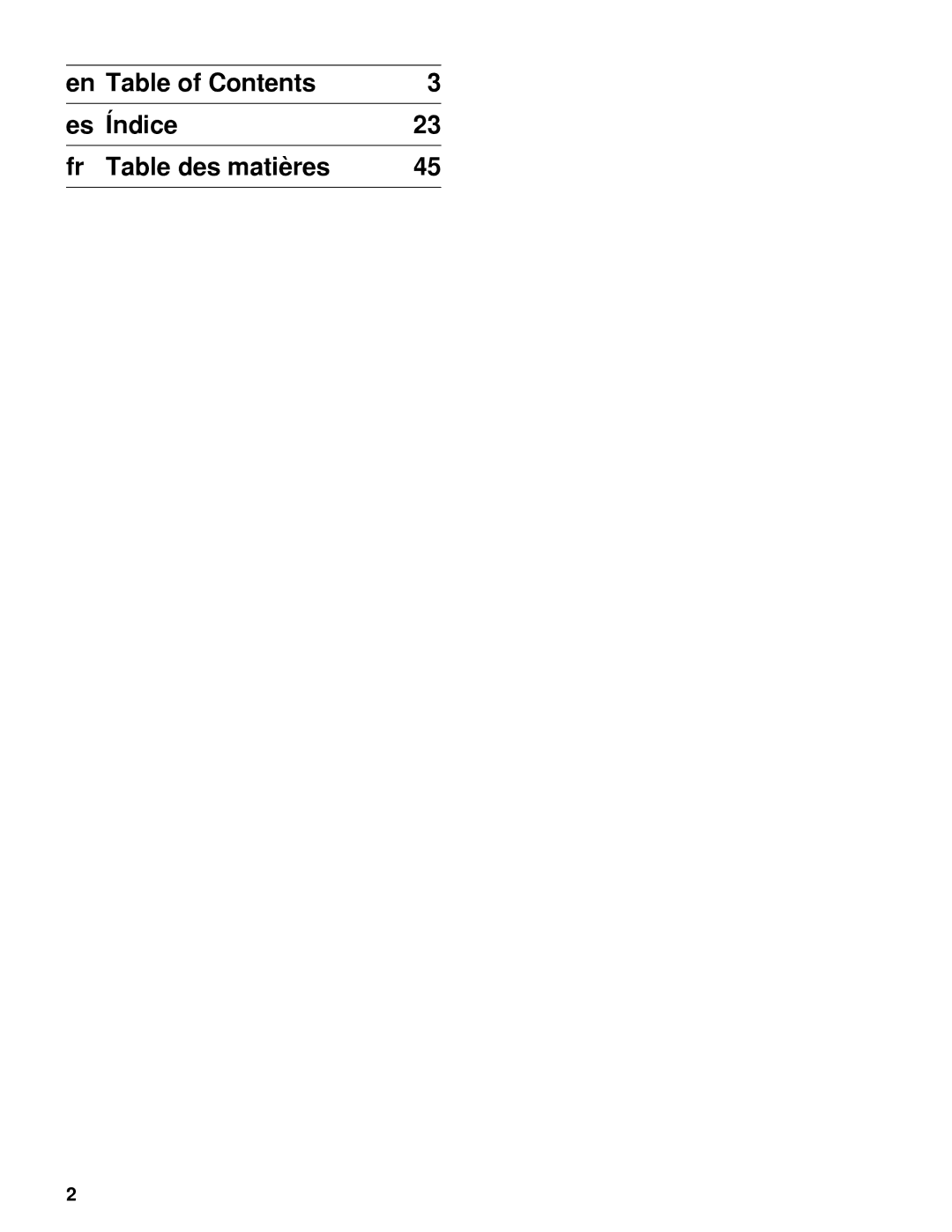 Thermador T30IB, T36BB, T36IB, T30BB, T36IT, T36BT manual En Table of Contents Es Índice Fr Table des matières 