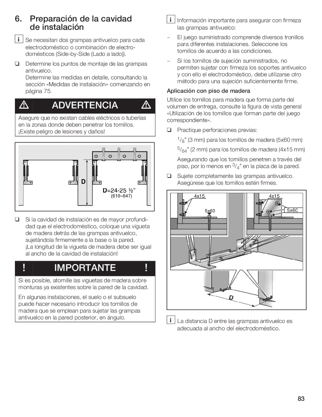 Thermador T36IB70NSP manual Volumen de entrega, consulte la figura de vista genera 