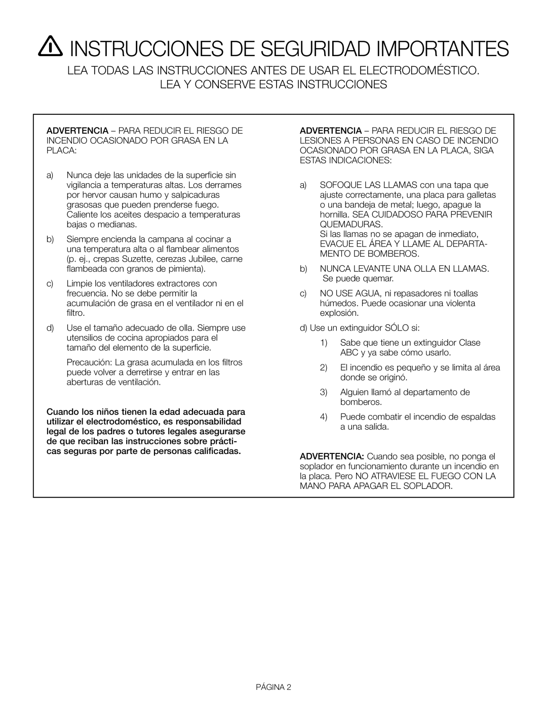 Thermador VCI236DS, VCI248DS, VCI230DS, VCI 230, VCI 236, VCI 248 installation manual Instrucciones DE Seguridad Importantes 