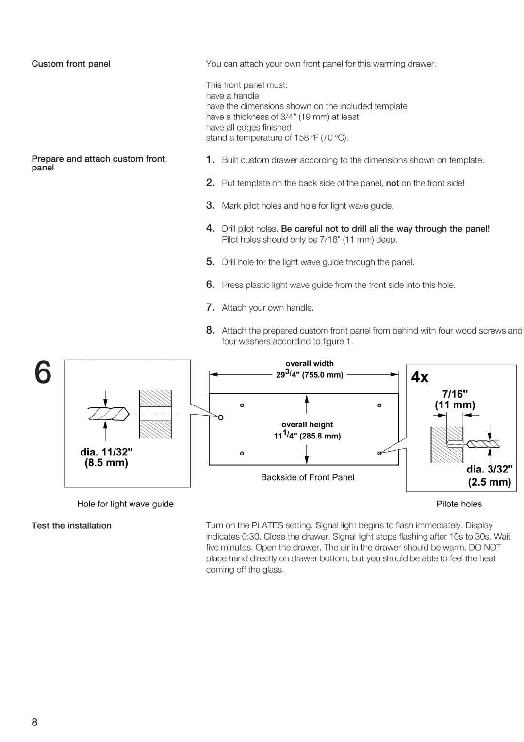 Thermador WDC30E manual 