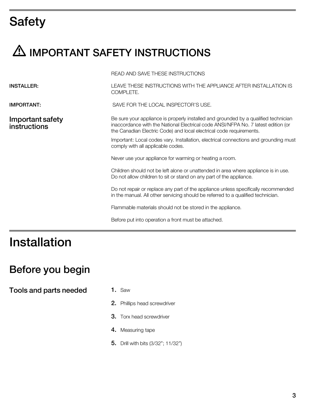 Thermador WDC36D manual #*/.A, L6*44*276, $$#$#$%$ #, A7= +.026 