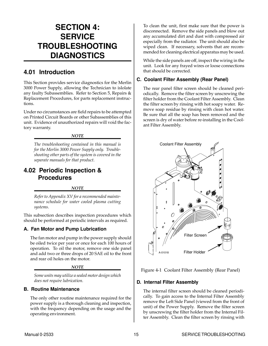 Thermal Comfort 3000 manual Section Service Troubleshooting Diagnostics, Introduction, Periodic Inspection & Procedures 