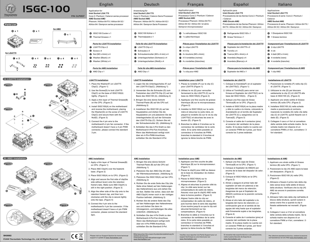 Thermaltake ISGC-100, CLP0537 manual 