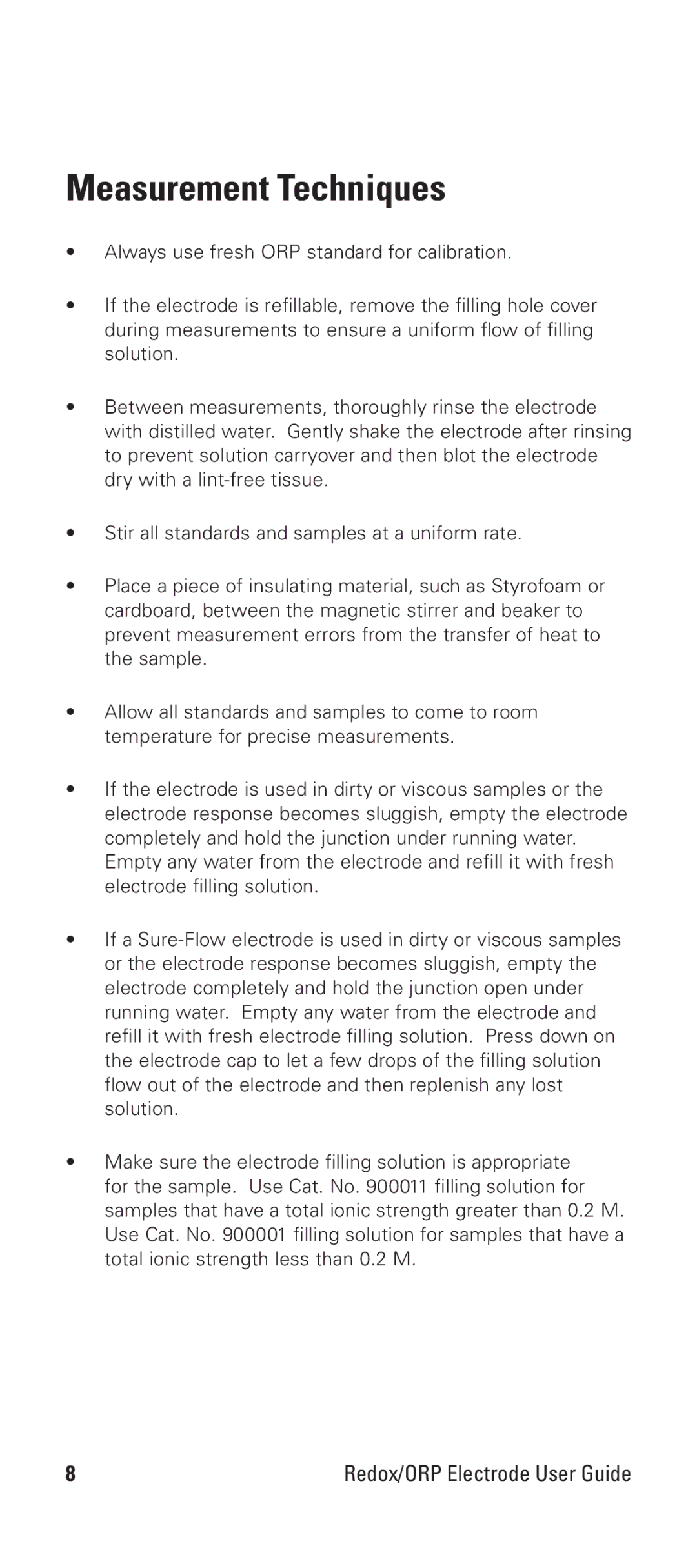 Thermo Products 9678BNWP manual Measurement Techniques 