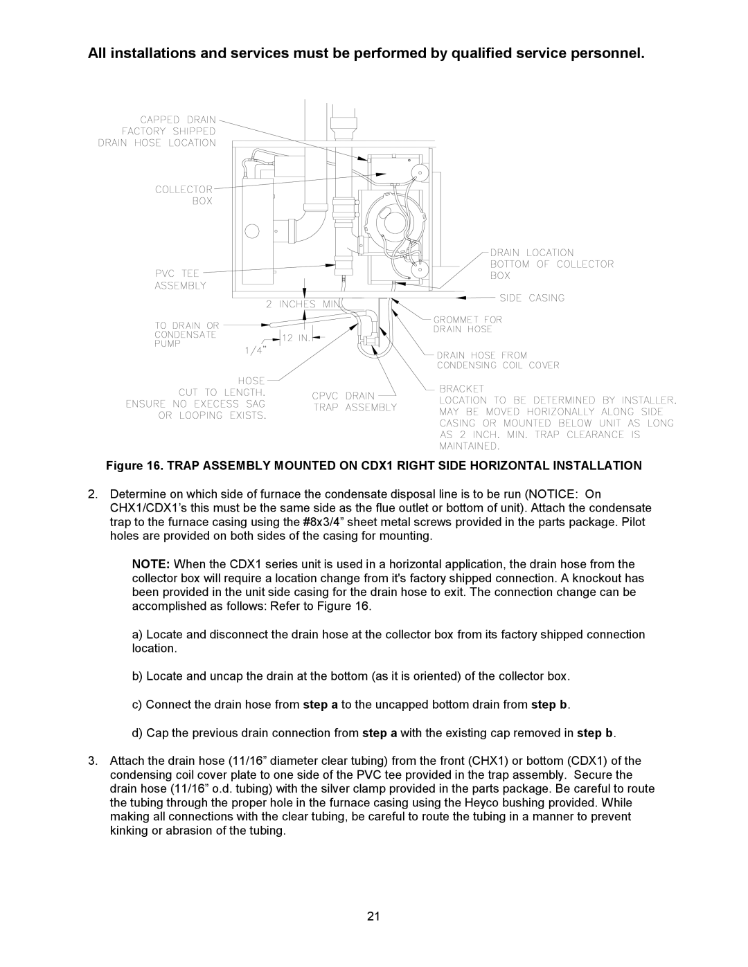 Thermo Products CHX1-100N, CDX1-75N, CHX1-125N, CHX1-75N, CDX1-125N, CDX1-100N operation manual 