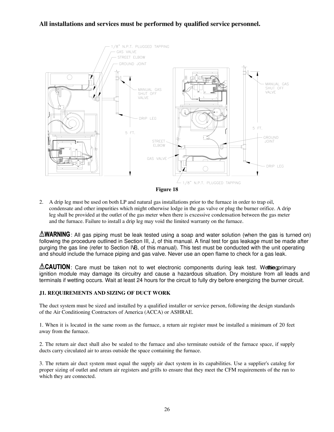 Thermo Products CHB1-125N, CHB1-75N, CHB1-100N, CBD1-75N, CBD1-100N, CBD1-125N J1. Requirements and Sizing of Duct Work 