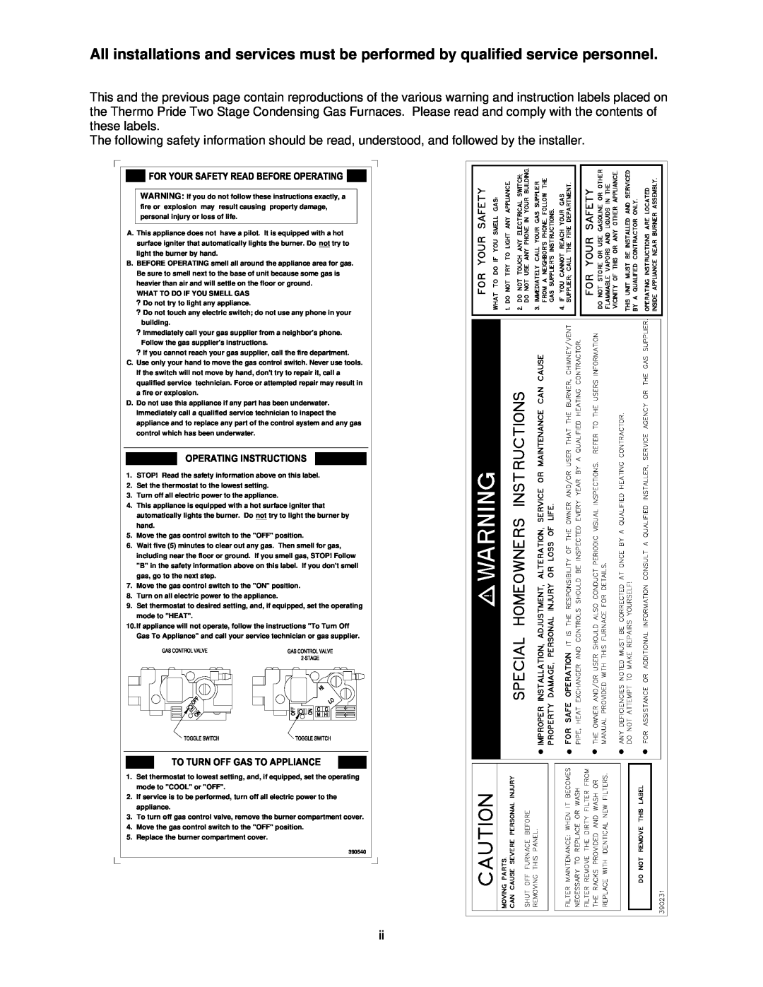 Thermo Products chx-3 75n, 100n, 125n operation manual 