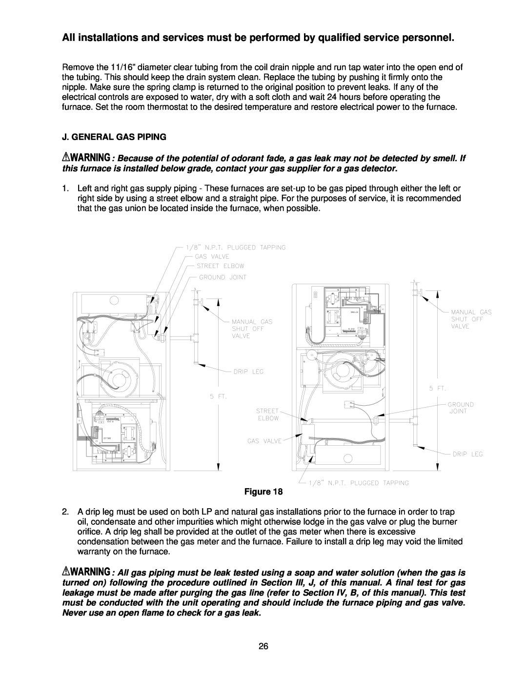 Thermo Products 125n, chx-3 75n, 100n operation manual J. General Gas Piping 