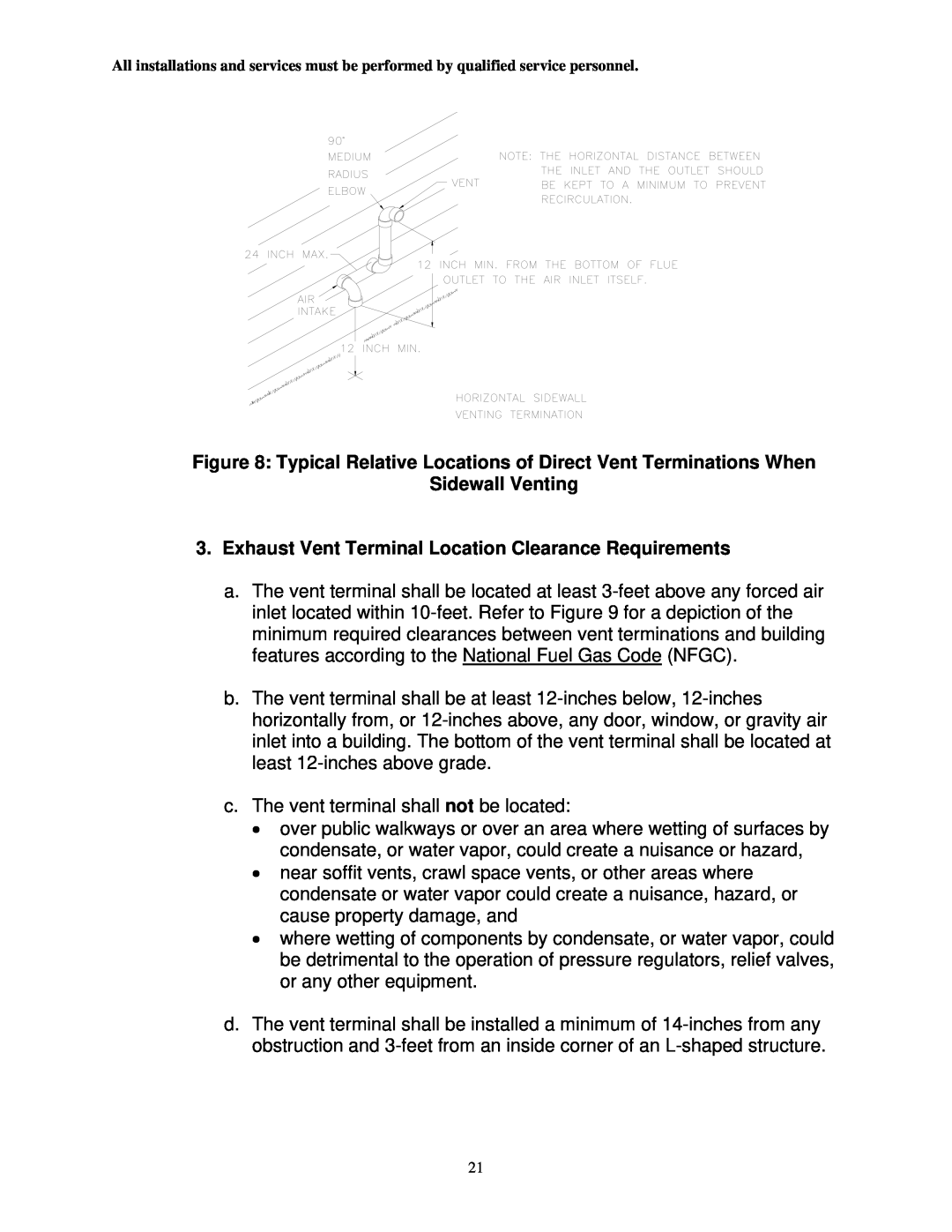 Thermo Products CMA1-50N, CMA2-75N service manual Sidewall Venting 