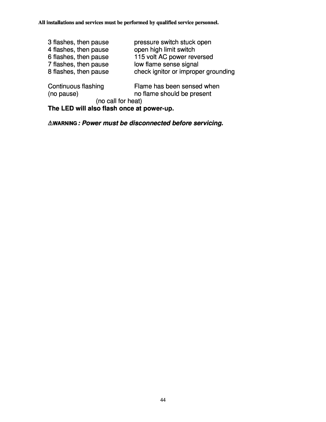 Thermo Products CMA2-75N, CMA1-50N service manual The LED will also flash once at power-up 