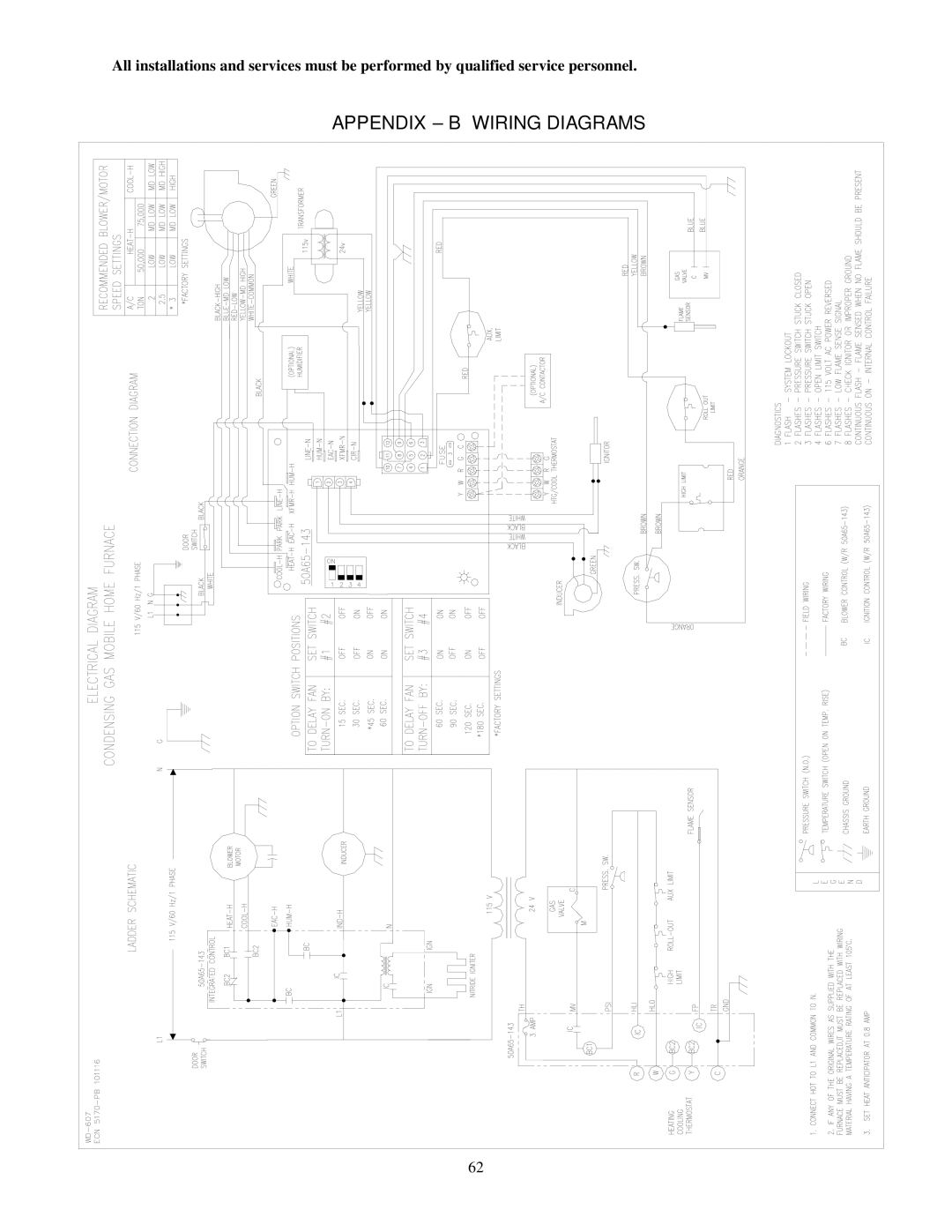 Thermo Products CMA3-75D36N, CMC1-50DV3N, CMC1-50D36N, CMC1-75D36N, CMA3-50D36N, CMC1-75DV3N Appendix B Wiring Diagrams 