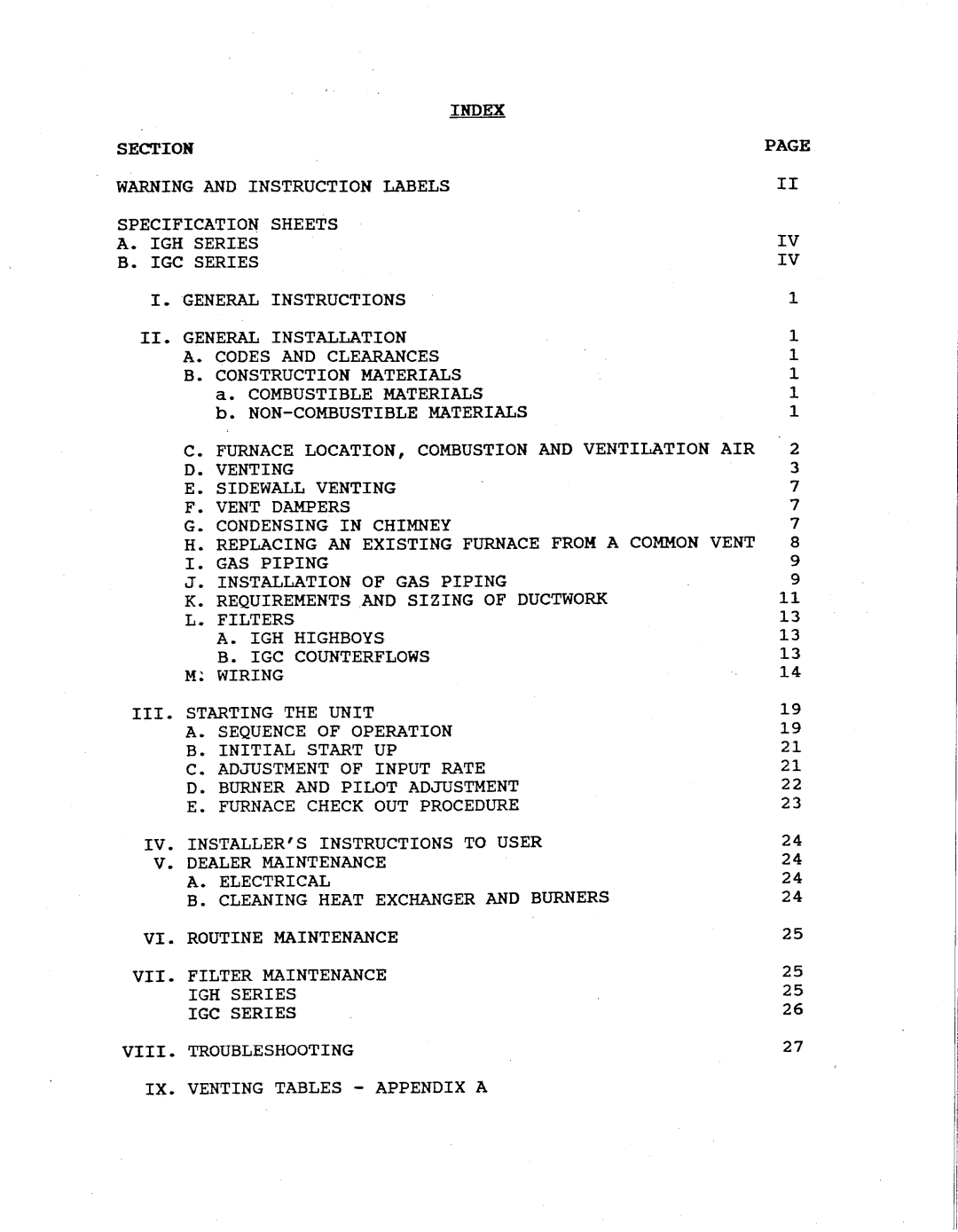 Thermo Products igh2-75 manual 