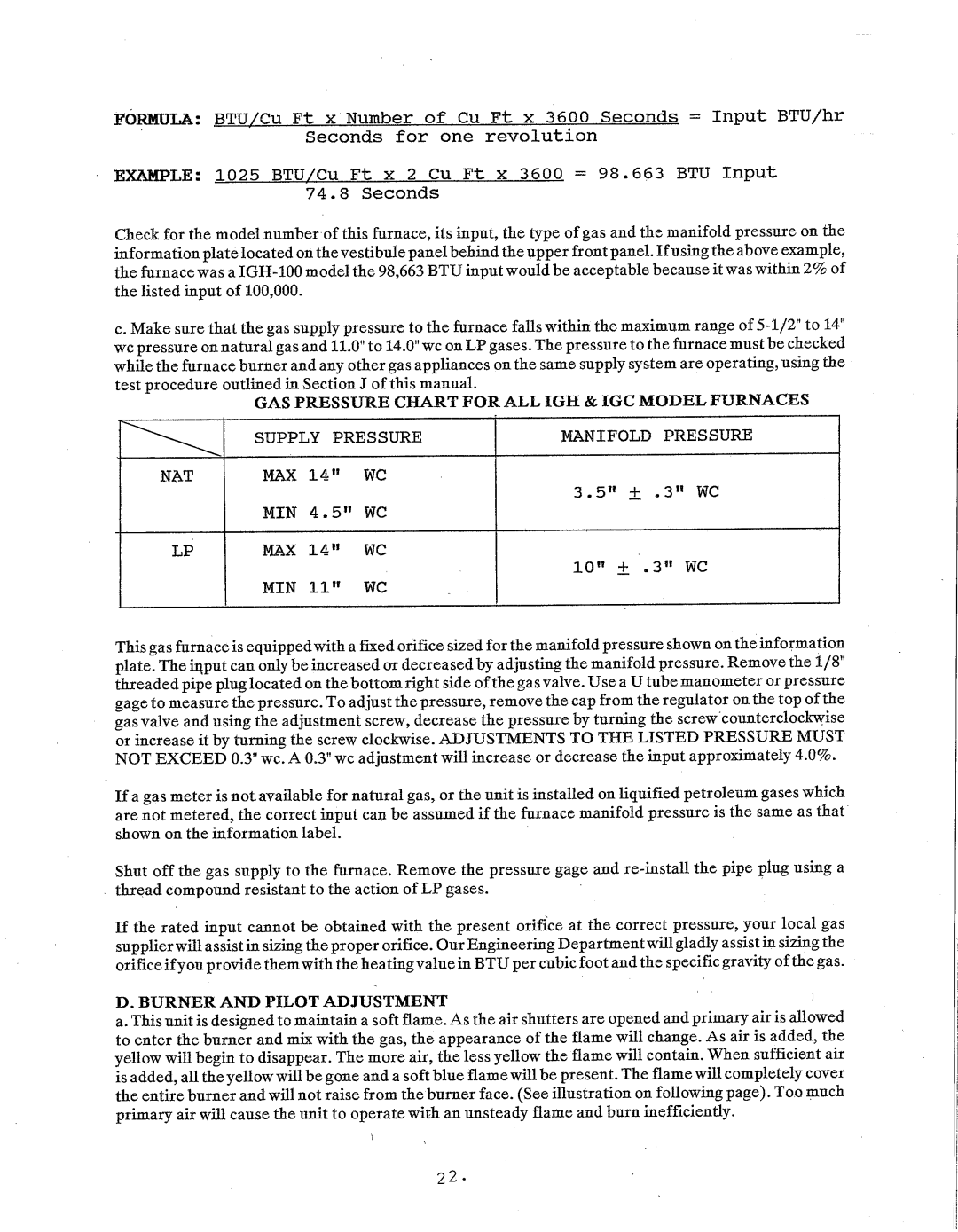 Thermo Products igh2-75 manual 