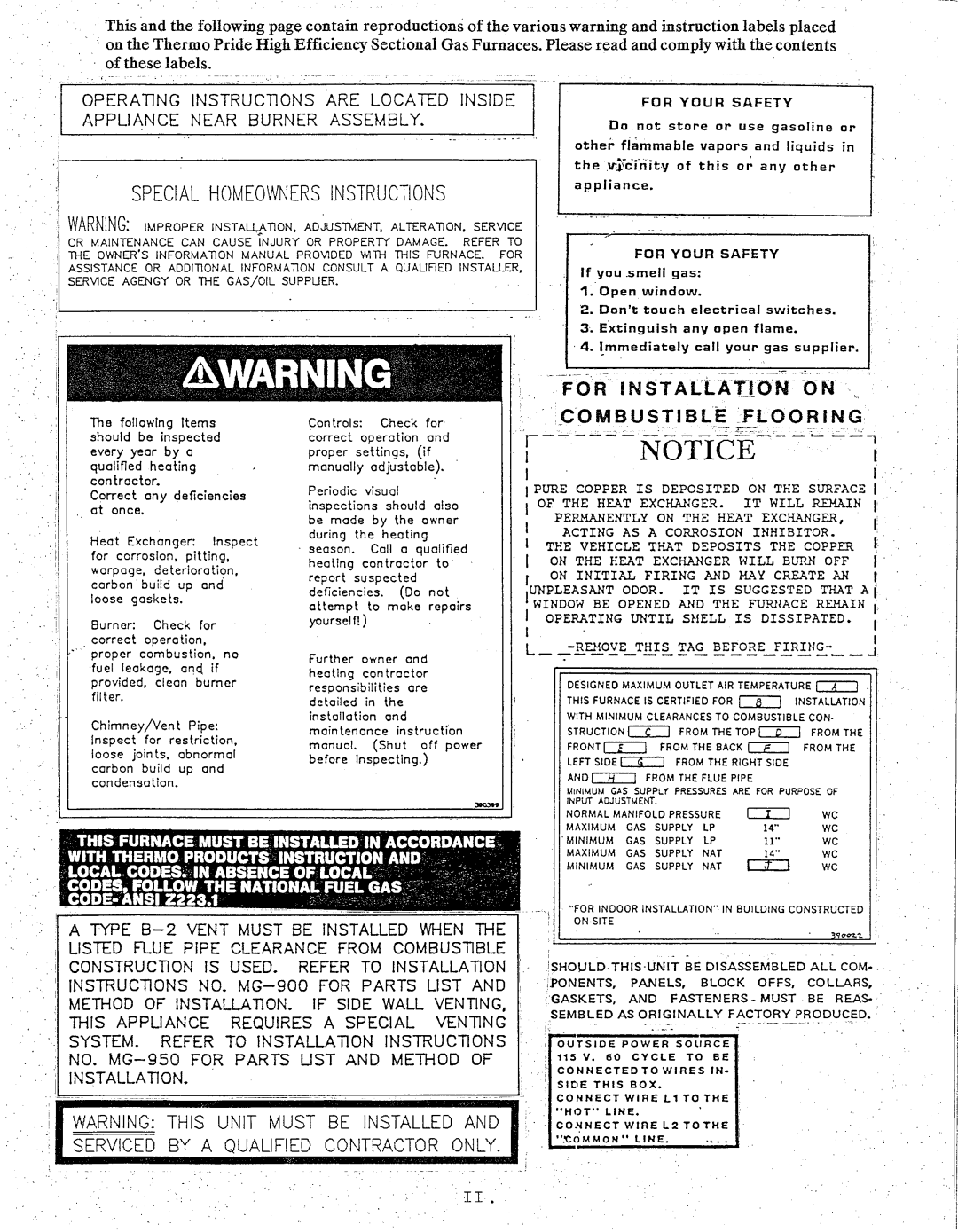 Thermo Products igh2-75 manual 