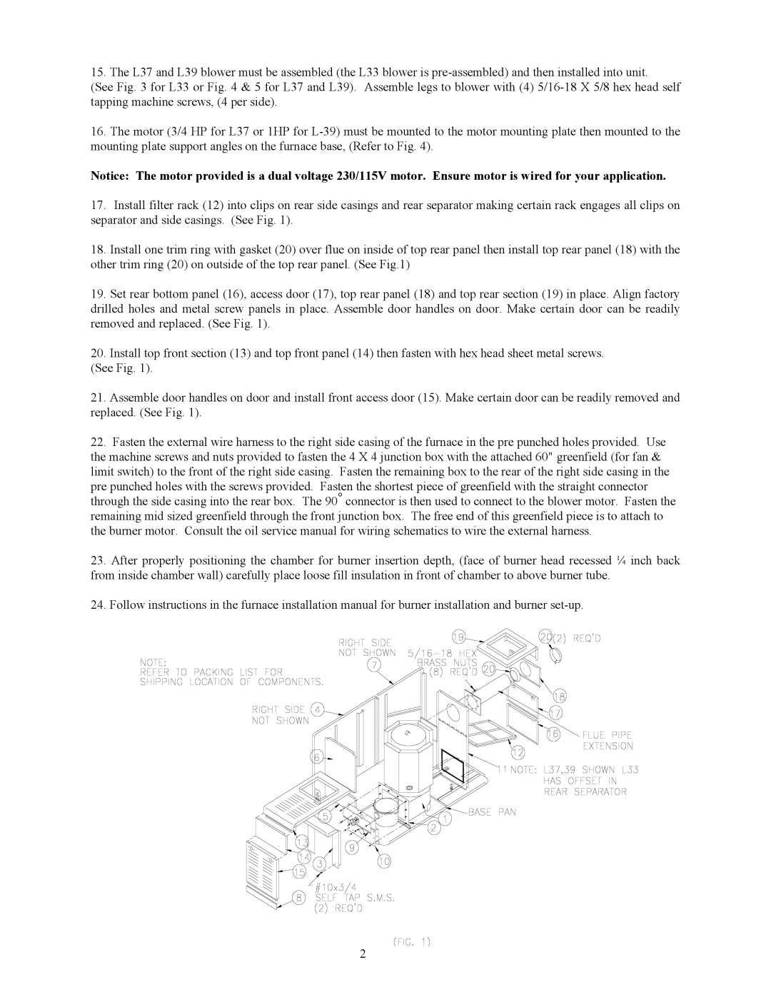 Thermo Products L33-37-39 manual 