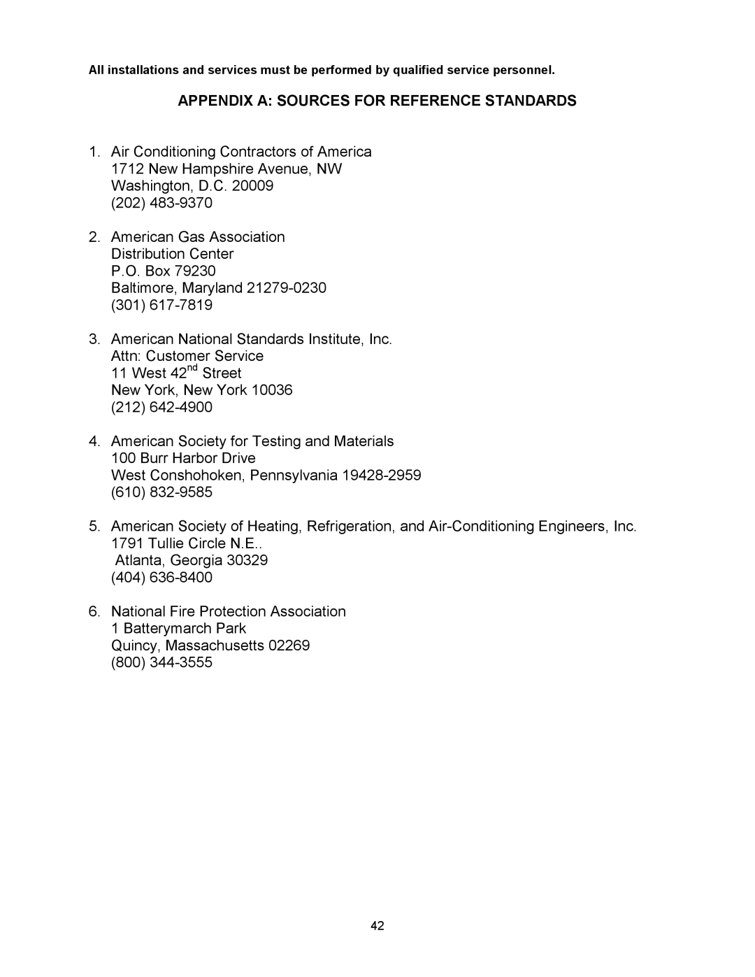 Thermo Products MDA1-75N, MDA1-50N, MHA1-75N, MHA1-100N, MHA1-50N, MHA1-125N Appendix a Sources for Reference Standards 