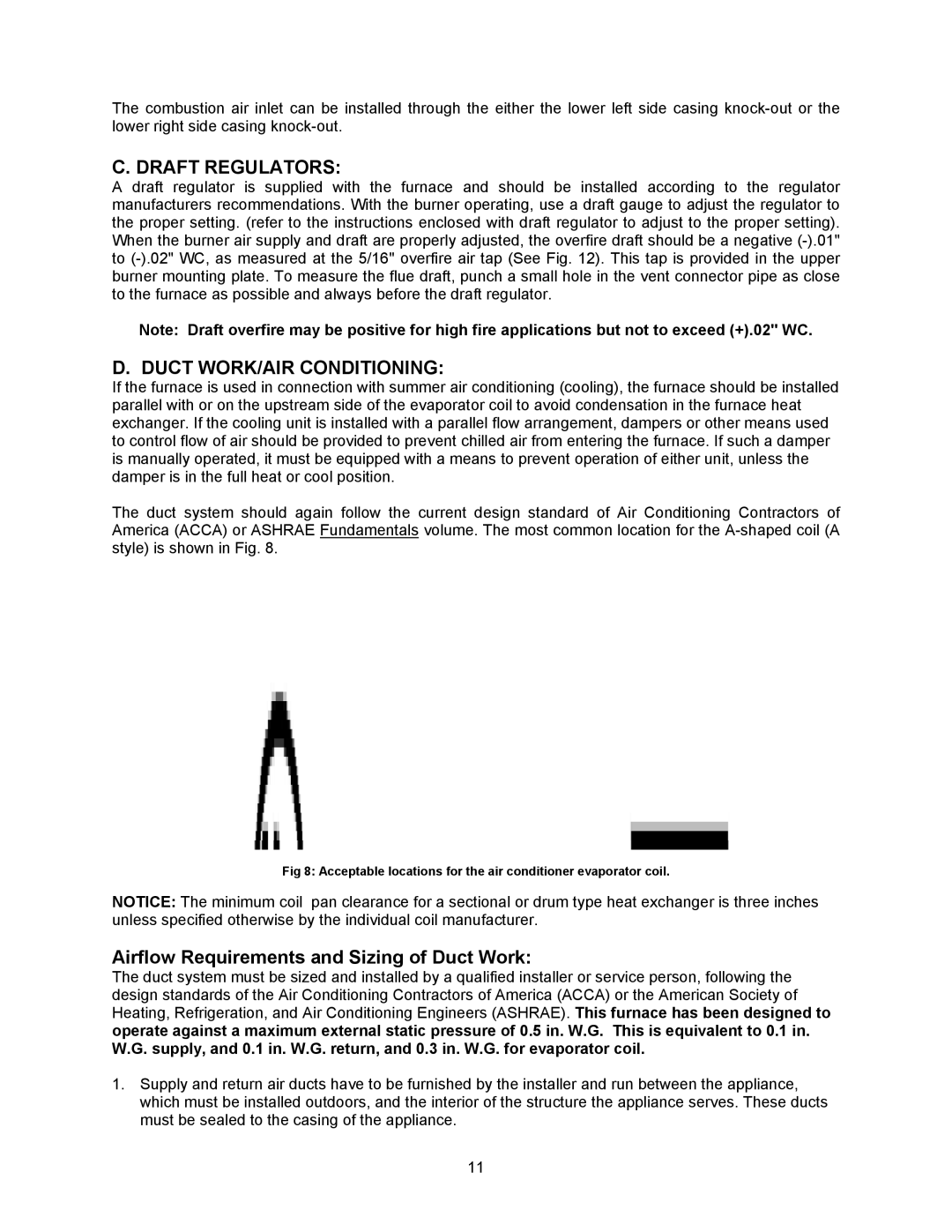 Thermo Products OD6RA072D48B Draft Regulators, Duct WORK/AIR Conditioning, Airflow Requirements and Sizing of Duct Work 