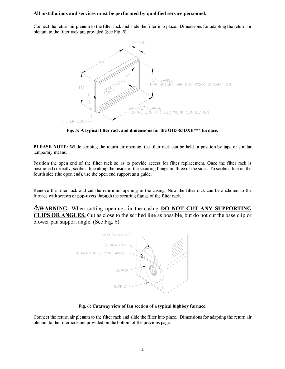 Thermo Products OH5-85DXE operation manual Cutaway view of fan section of a typical highboy furnace 