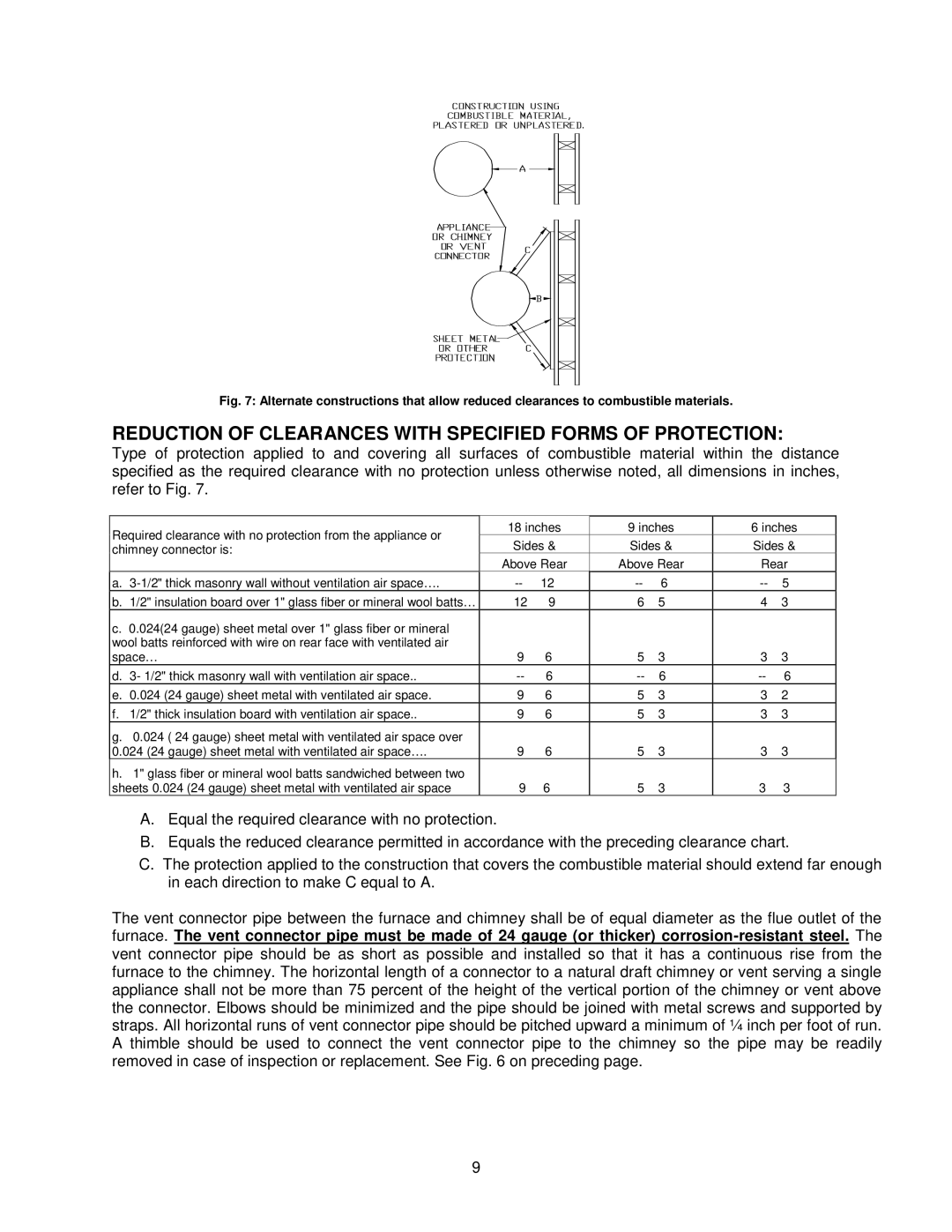 Thermo Products OH8FA119D60R, OH8FA119DV5R, OH6FA072D48B Reduction of Clearances with Specified Forms of Protection 