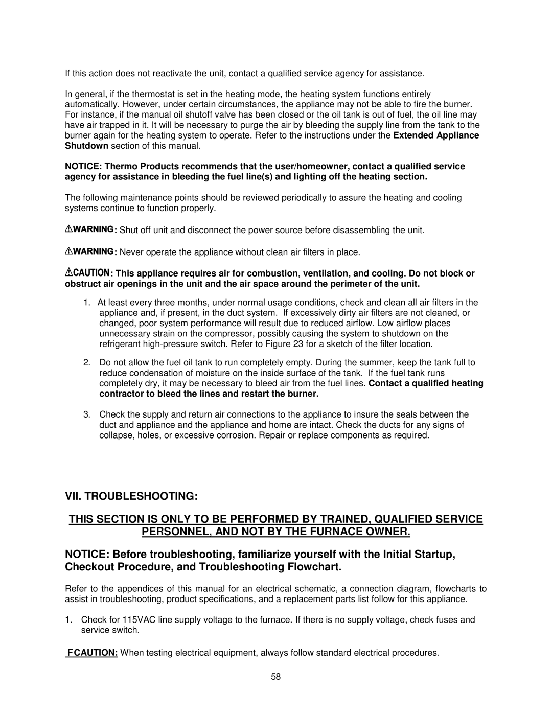 Thermo Products OHFA199DV5R, OHFA199DV5B operation manual 