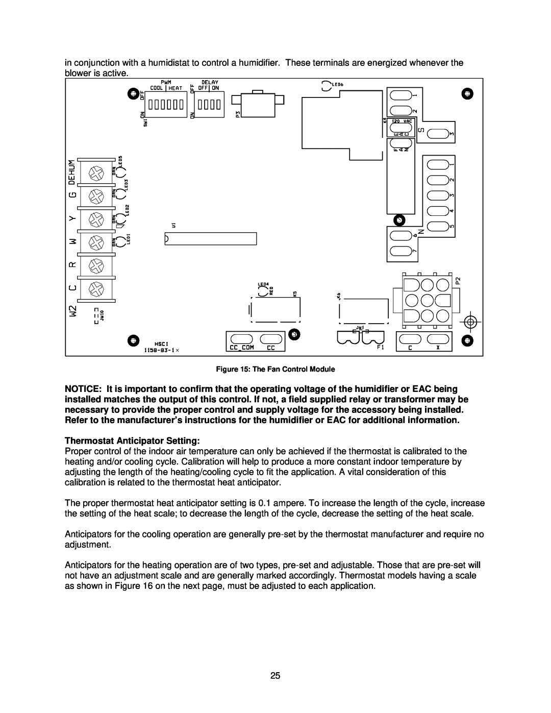 Thermo Products OHFA199DV5B, OHFA199DV5R operation manual Thermostat Anticipator Setting 