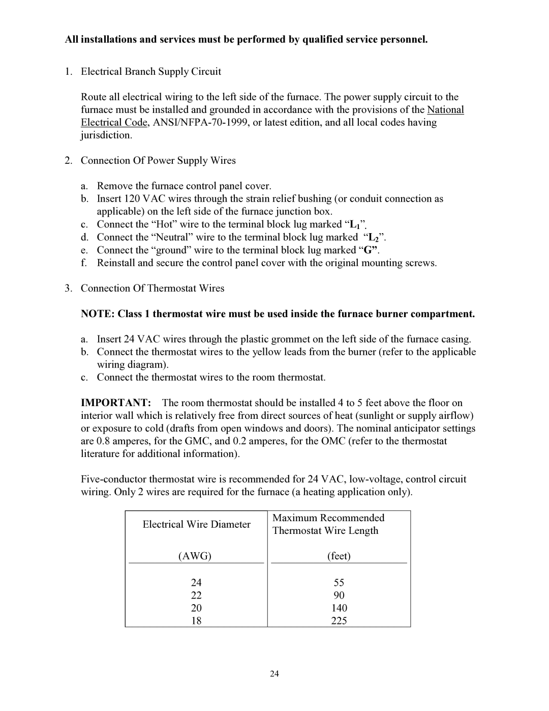 Thermo Products GMC-85, OMC-70 service manual Awg 