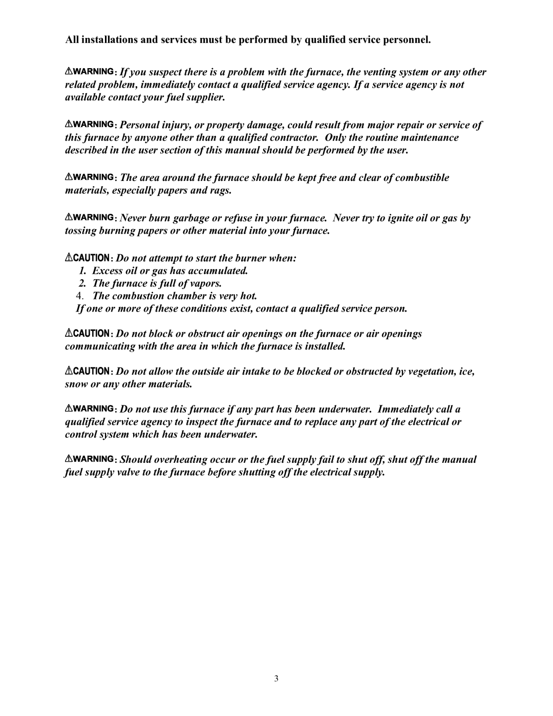 Thermo Products OMC-70, GMC-85 service manual 