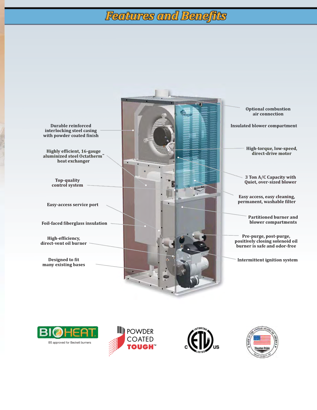 Thermo Products OME Series manual Optional combustion 