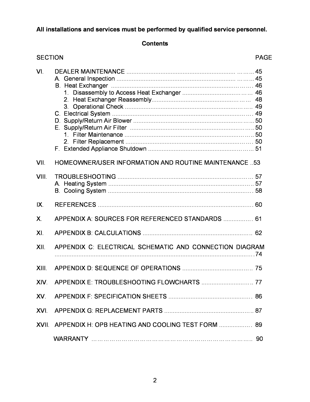 Thermo Products OPB (24, 36)- 80, 30 service manual Section 