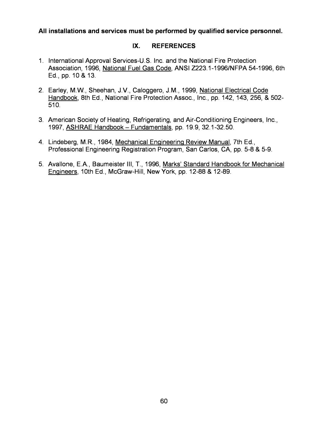 Thermo Products 36)- 80, OPB (24, 30 service manual Ix. References 