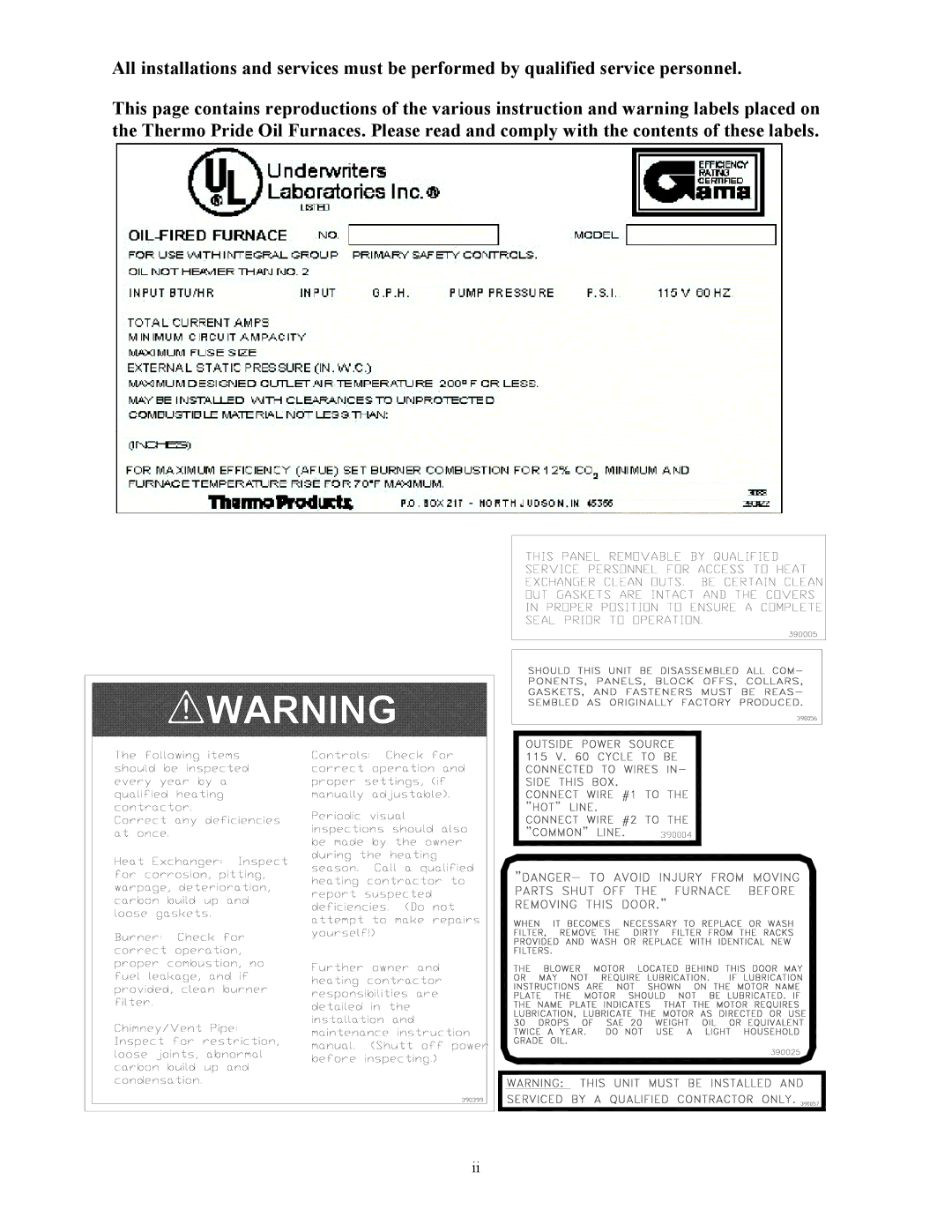 Thermo Products OL16-125, OT5-85, OH2-56, OH16-125, OT16-125, OL5-85, OL37-250, OH3-72, OL33-200, OT11-105, OH5-85, OH11-105, OL39-320 