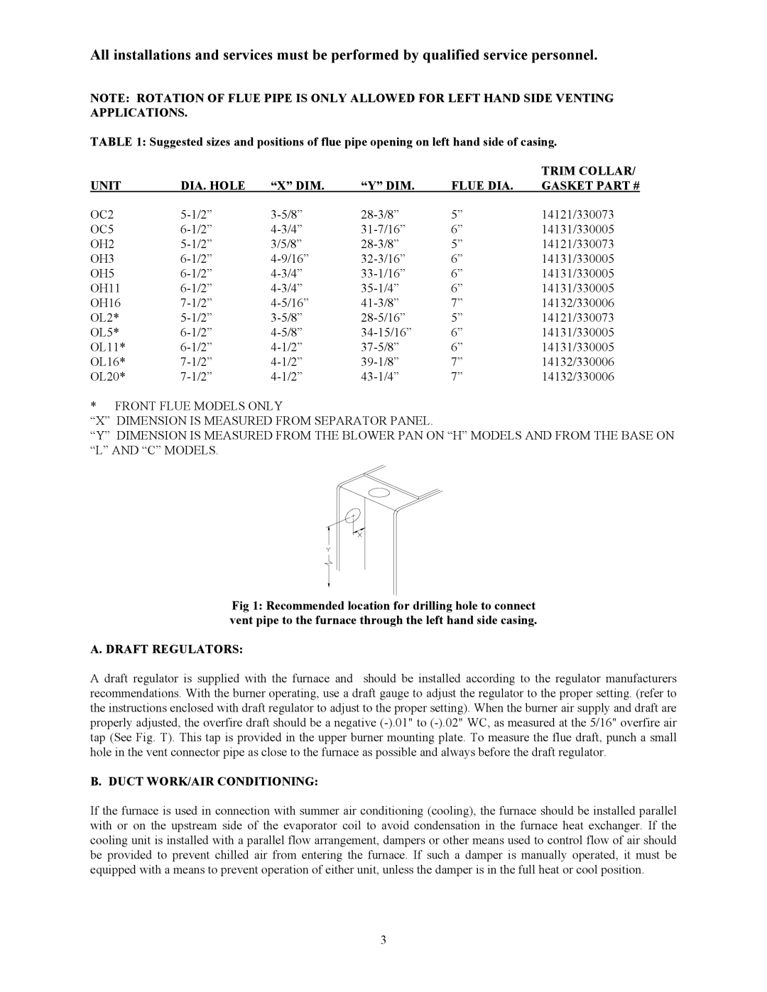 Thermo Products OH3-72, OT5-85 Trim Collar, Unit DIA. Hole, Flue DIA Gasket, Draft Regulators, Duct WORK/AIR Conditioning 