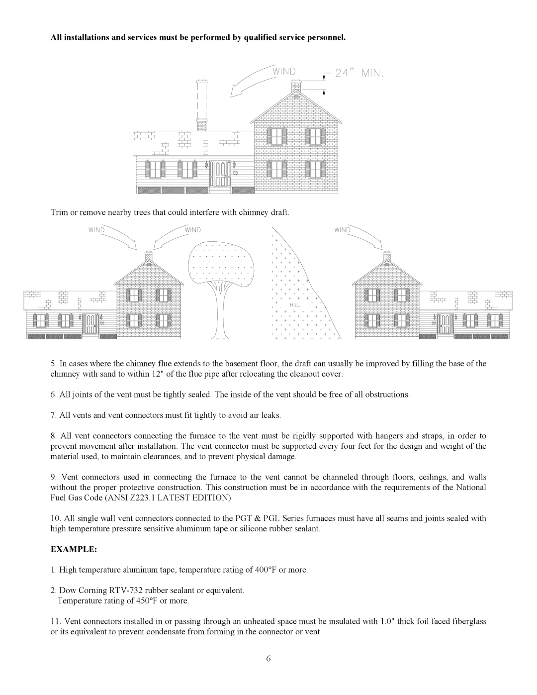 Thermo Products PGT5-100, PGT16-160, PGL20-180, PGT11-125, PGL37-312, PGL39-400, PGL33-250 service manual Example 