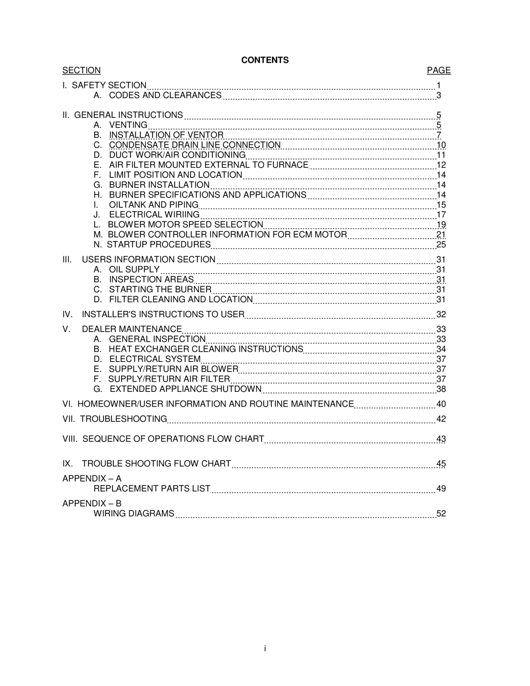 Thermo Products PHCFA072DV4R operation manual Contents 