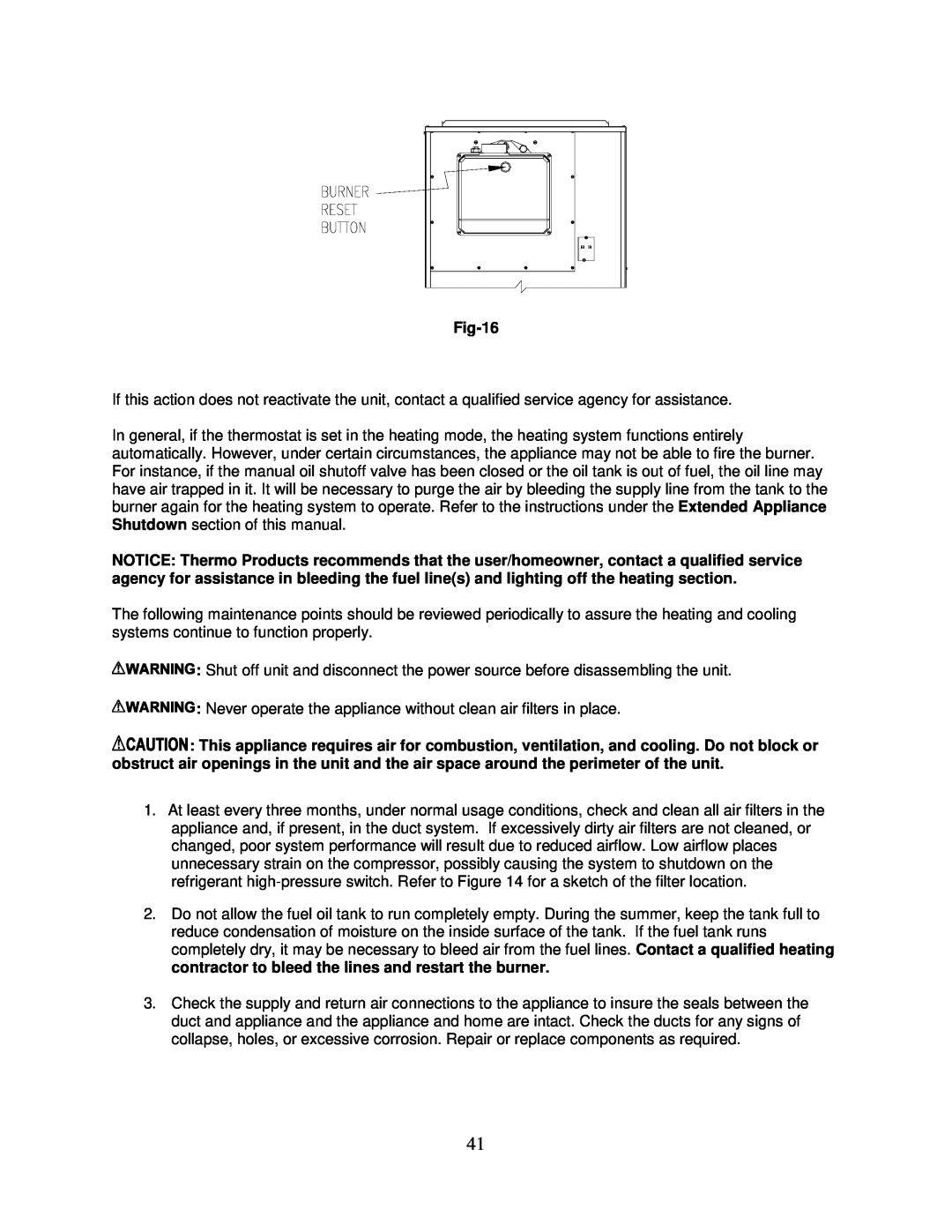 Thermo Products PHCFA072DV4R operation manual Fig-16 