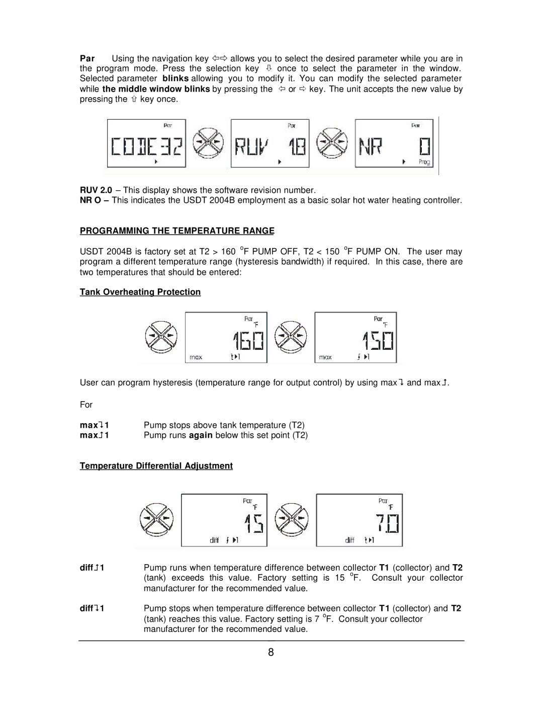 Thermo Products USDT 2004B manual Tank Overheating Protection, Diff?1 