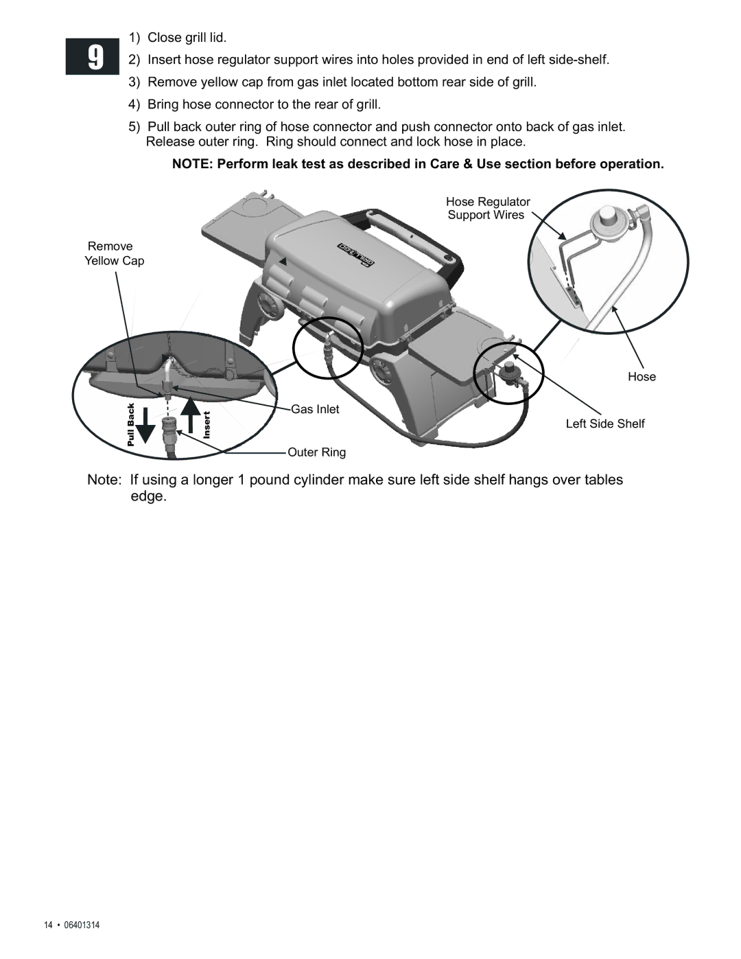 Thermos 06401314 manual Close grill lid 