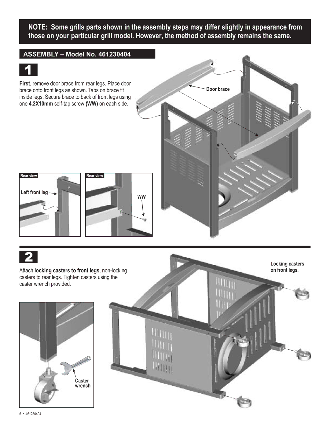 Thermos 461230404 manual Assembly Model No 