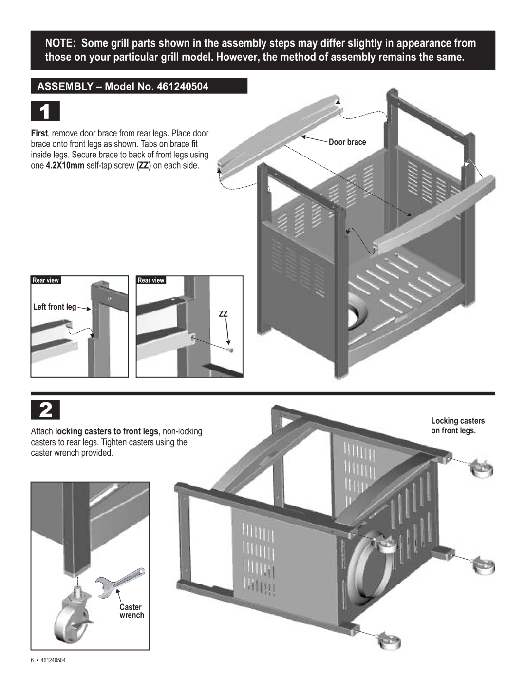 Thermos 461240504 manual Assembly Model No 