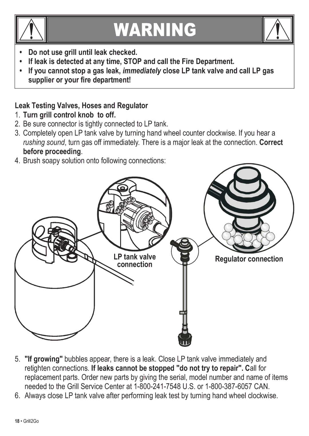 Thermos 465611003, 465621303 manual LP tank valve Regulator connection Connection 